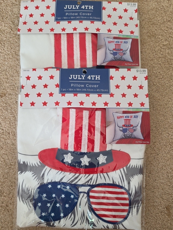 Hobby Lobby Other - 2 Hobby Lobby July 4th Patriotic Red White and Blue Accent Pillow Cover